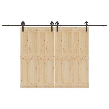 Gossi set feronerie pentru usi glisante, negru, 366 cm, otel