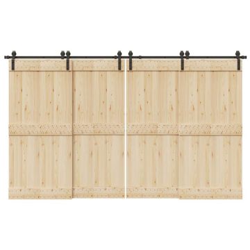 Gossi set feronerie pentru usi glisante, negru, 366 cm, otel