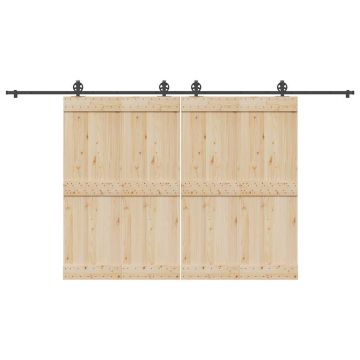 Gossi set feronerie pentru usi glisante, negru, 400 cm, otel