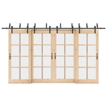 Gossi set feronerie pentru usi glisante, negru, 400 cm, otel