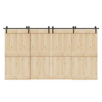 Gossi set feronerie pentru usi glisante, negru, 400 cm, otel