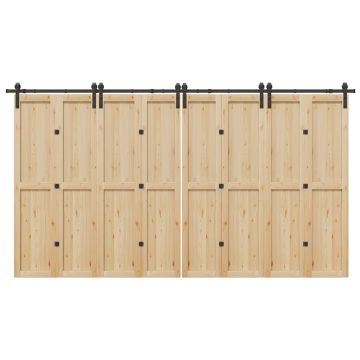 Gossi set feronerie pentru usi glisante, negru, 400 cm, otel