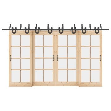 Gossi set feronerie pentru usi glisante, negru, 400 cm, otel