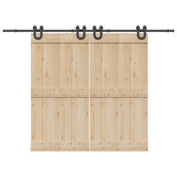 Gossi set feronerie pentru usi glisante, negru, 400 cm, otel