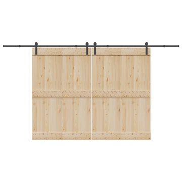 Gossi set feronerie pentru usi glisante, negru, 400 cm, otel