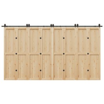 Gossi set feronerie pentru usi glisante, negru, 400 cm, otel