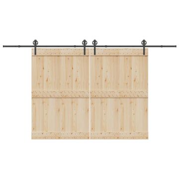 Gossi set feronerie pentru usi glisante, negru, 400 cm, otel