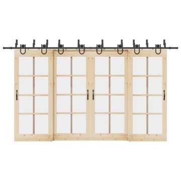 Gossi set feronerie pentru usi glisante, negru, 400 cm, otel