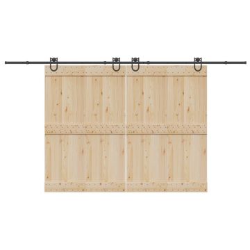 Gossi set feronerie pentru usi glisante, negru, 400 cm, otel