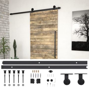 Gossi set feronerie pentru usi glisante skien, negru, 183 cm, otel