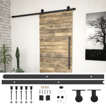 Gossi set feronerie pentru usi glisante skien, negru, 200 cm, otel
