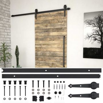 Gossi set feronerie pentru usi glisante skien, negru, 200 cm, otel
