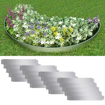 Gossi set gard gazon placi flexibile 20 buc. 100x14 cm otel zincat