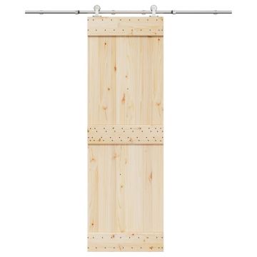 Gossi set piese pentru usa glisanta, argintiu, 183 cm otel inoxidabil