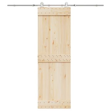 Gossi set piese pentru usa glisanta, argintiu, 200 cm otel inoxidabil