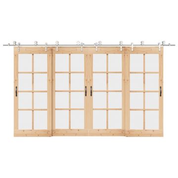 Gossi set piese pentru usa glisanta, argintiu, 400 cm otel inoxidabil