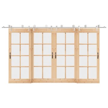 Gossi set piese pentru usa glisanta, argintiu, 400 cm otel inoxidabil