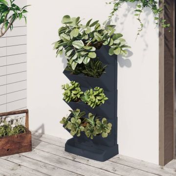 Gossi set plante de gradina vertical, 4 buc., antracit, polipropilena