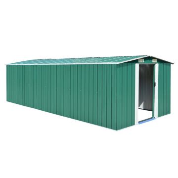 Gossi sopron de gradina, 257x580x181 cm, verde, metal