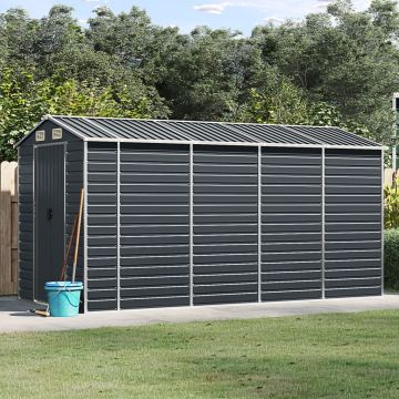 Gossi sopron de gradina, antracit, 191x385x198 cm, otel galvanizat