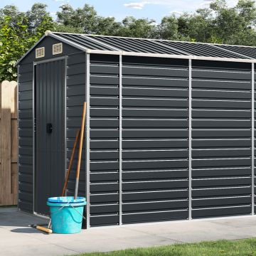 Gossi sopron de gradina, antracit, 191x555x198 cm, otel galvanizat