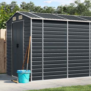 Gossi sopron de gradina, antracit, 191x640x198 cm, otel galvanizat