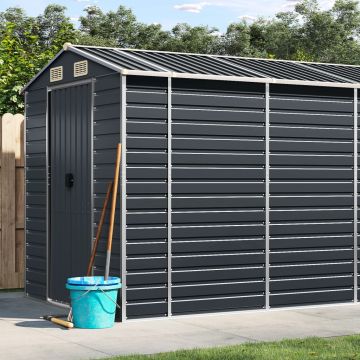Gossi sopron de gradina, antracit, 191x980x198 cm, otel galvanizat