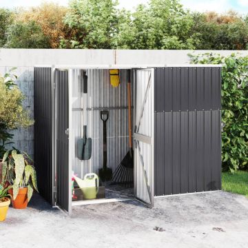 Gossi sopron de gradina, antracit, 225x89x161 cm, otel galvanizat