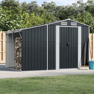 Gossi sopron de gradina, antracit, 277x192,5x179 cm, otel galvanizat