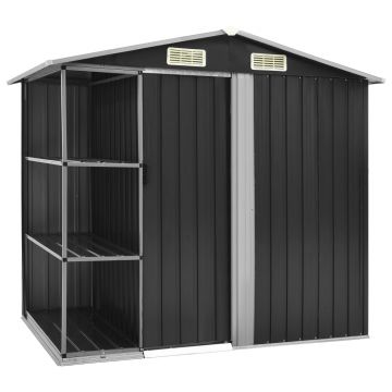 Gossi sopron de gradina cu etajera, antracit, 205x130x183 cm, fier