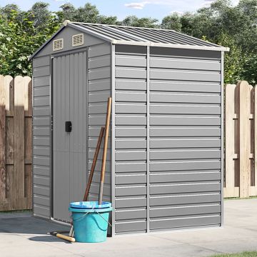 Gossi sopron de gradina, gri deschis, 191x130x198 cm otel galvanizat