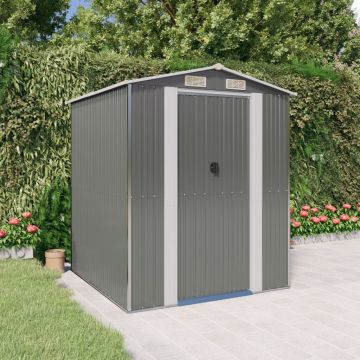 Gossi sopron de gradina, gri deschis, 192x191x223 cm, otel galvanizat