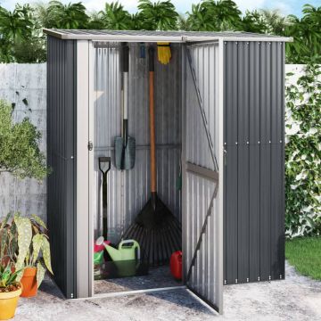 Gossi Șopron pentru gradina, antracit, 180,5x97x209,5 cm, otel zincat
