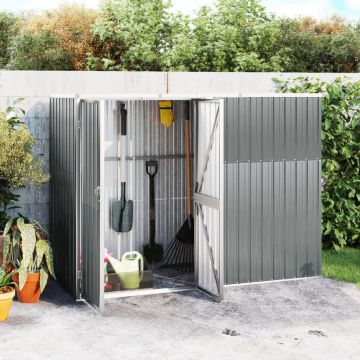 Gossi sopron de gradina, gri, 225x89x161 cm, otel galvanizat