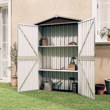 Gossi sopron de gradina, maro, 116x45x175 cm, otel galvanizat