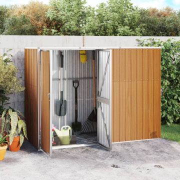 Gossi sopron de gradina, maro, 225x89x161 cm, otel galvanizat