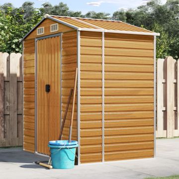 Gossi sopron de gradina, maro deschis, 191x130x198 cm otel galvanizat