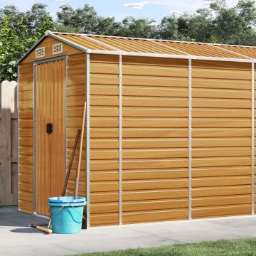 Gossi sopron de gradina, maro deschis, 191x895x198 cm otel galvanizat
