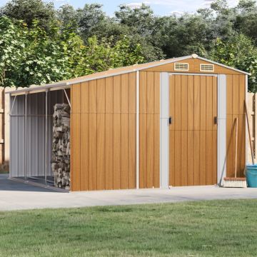 Gossi sopron de gradina, maro deschis, 277x279x179 cm otel galvanizat