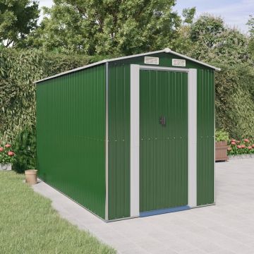 Gossi sopron de gradina, verde, 192x357x223 cm, otel zincat