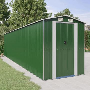 Gossi sopron de gradina, verde, 192x855x223 cm, otel zincat