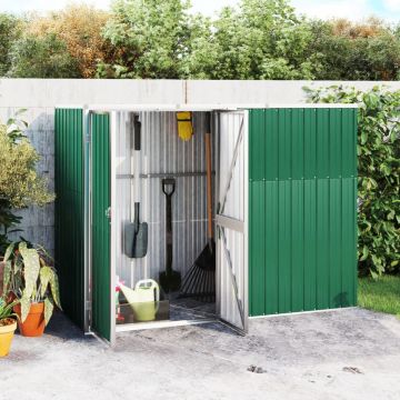 Gossi sopron de gradina, verde, 225x89x161 cm, otel galvanizat