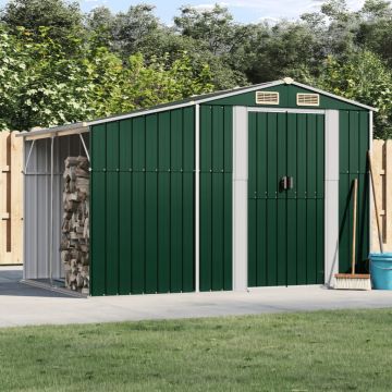 Gossi sopron de gradina, verde, 277x192,5x179 cm, otel zincat