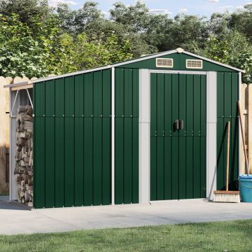 Gossi sopron de gradina, verde, 277x93x179 cm, otel zincat