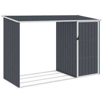 Gossi sopron gradina lemne de foc, antracit 245x98x159 cm otel zincat