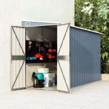Gossi sopron gradina/montaj perete gri 118x288x178 cm otel galvanizat
