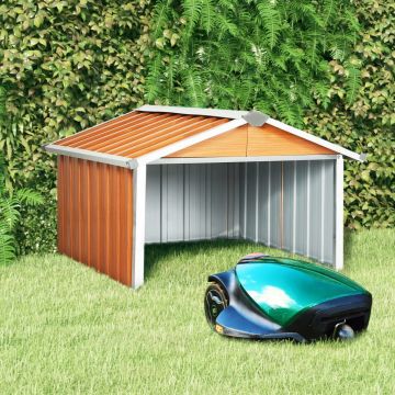 Gossi sopron gradina pt. robot de gazon, maro 92x97x63 cm otel zincat