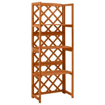 Gossi spalier cu rafturi, 55x30x140 cm, lemn masiv brad