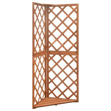 Gossi spalier de colt, 50x50x145 cm, lemn masiv brad