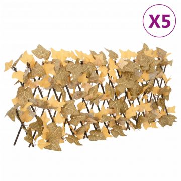 Gossi spalier frunze artar false extensibil 5 buc. oranj 180x30 cm